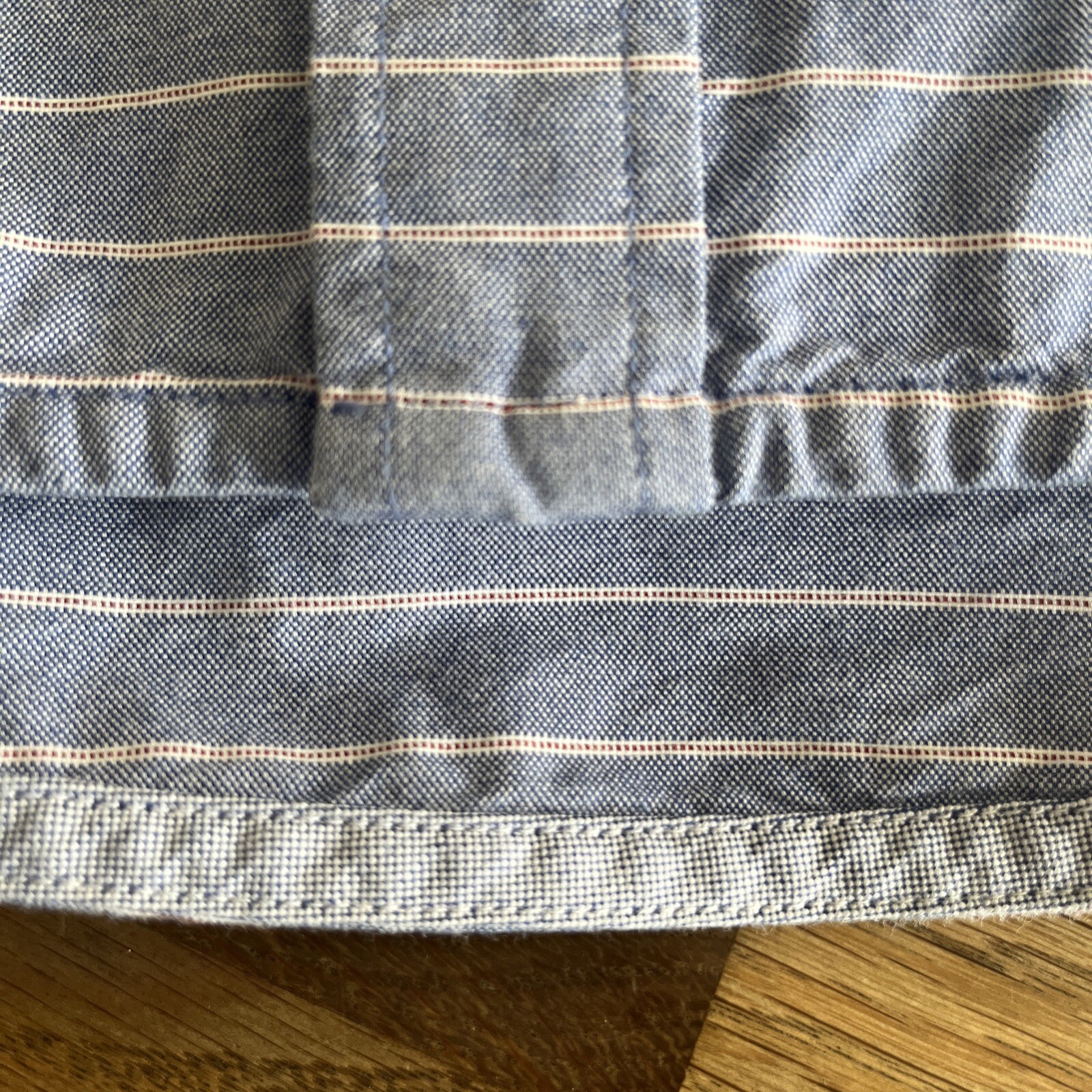 TOMMY HILFIGER MENS BLUE OXFORD STRIPE PENNY COLLAR CASUAL SHIRT (RRP£ 95+) D1 image 9