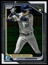 2024 Bowman #BCP-2 Jadher Areinamo Chrome Prospects Milwaukee Brewers Baseball
