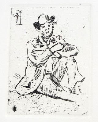 Paul CEZANNE Portrait of Armand Guillaumin Hanging Man Restrike Etching 