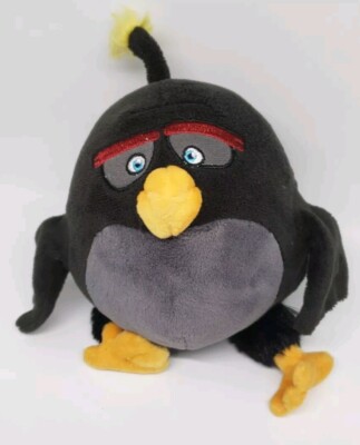 Angry Birds Black Cannon Bird with Feet Plush Rovio 6''  0002