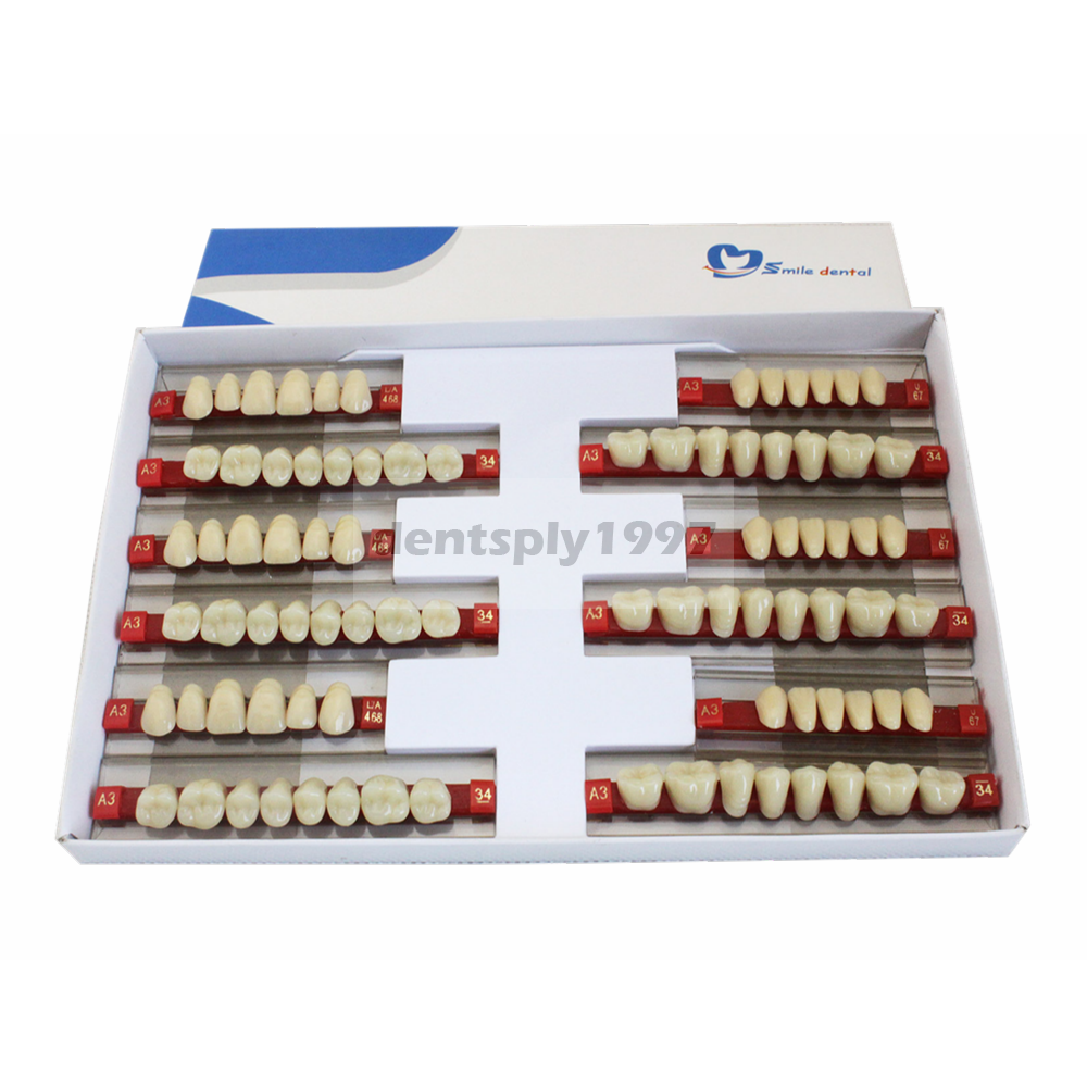 3sets Dental Acrylic Resin False Teeth Two Layer Full Mouth Arch