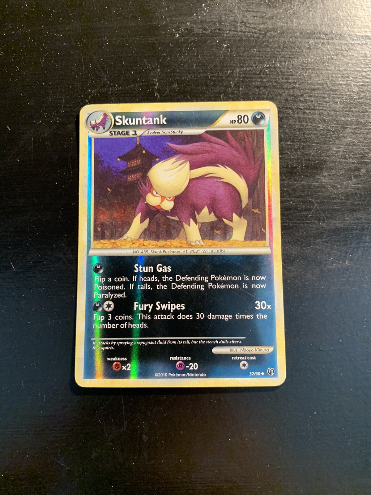 Pokemon Card Skuntank Undaunted 37/90 NEAR MINT Reverse Holo Uncommon TCG!!!!!!!