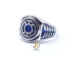 Blue Ring Silver Blue Lantern Ring Silver 925 Blue Ring Blue Lantern
