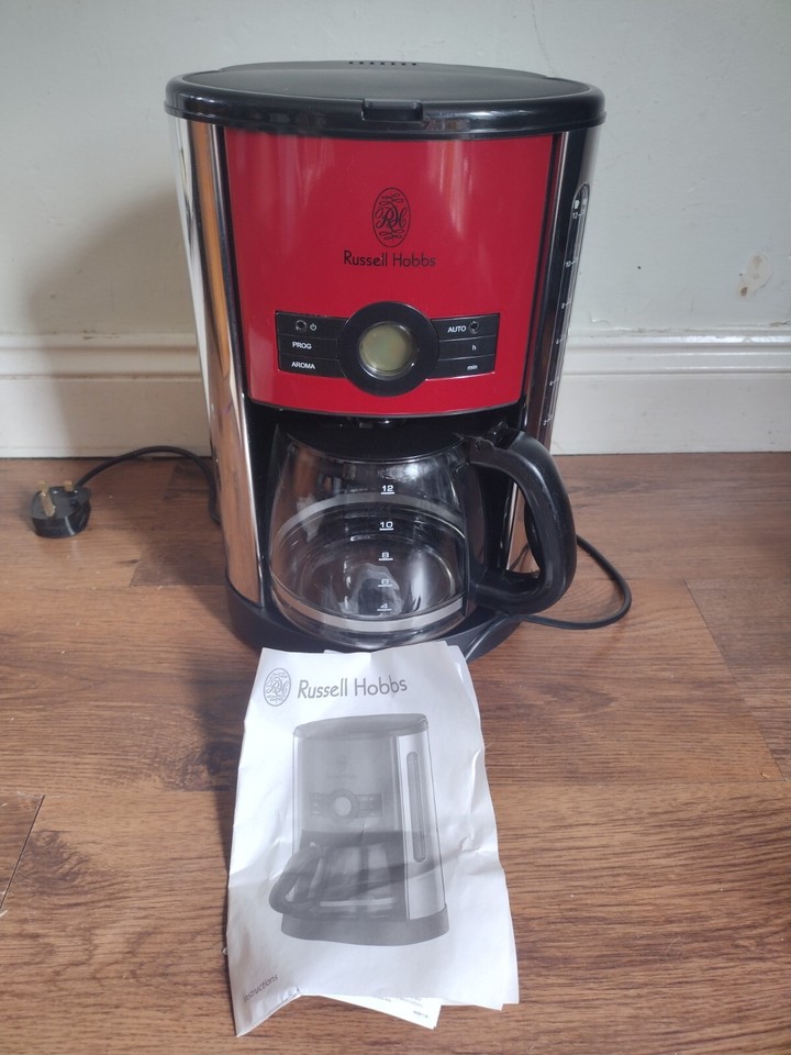 RUSSELL HOBBS Heritage COFFEE MAKER In RED 19170Unused eBay