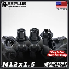 4 Pc Toyota OEM Wheel Lock Black M12x1.5 Fit Corolla/Prius/Highlander/RAV4 etc