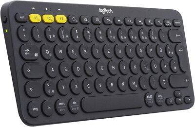 Tastatur Logitech K380 Multi Device Keyboard schwarz Bluetooth mit 81 Tasten