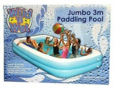 Swimming Pool Rectangular Padding Pool 3 metres Large Inflatable Kids Party