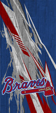One Atlanta Braves Cornhole Board Wrap