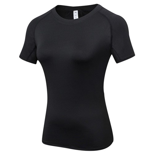 Women Short Sleeve T-Shirt Fitness Yoga Stretch Quick Dry Sport Activewear Tops - Picture 8 of 10
