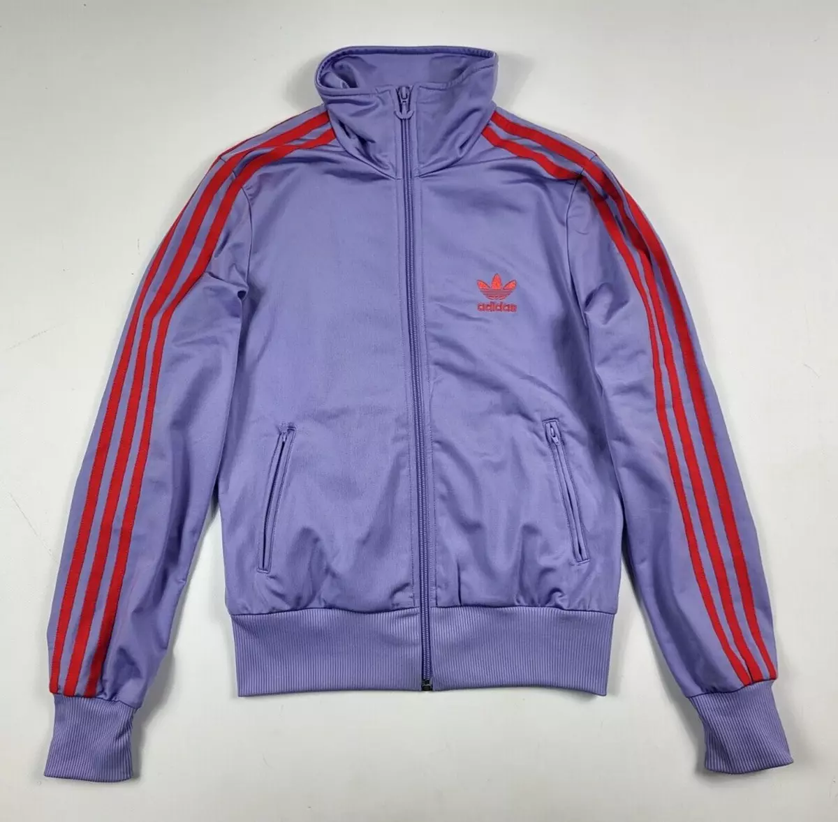 Adidas track zip jacke purple firebird size 38 M