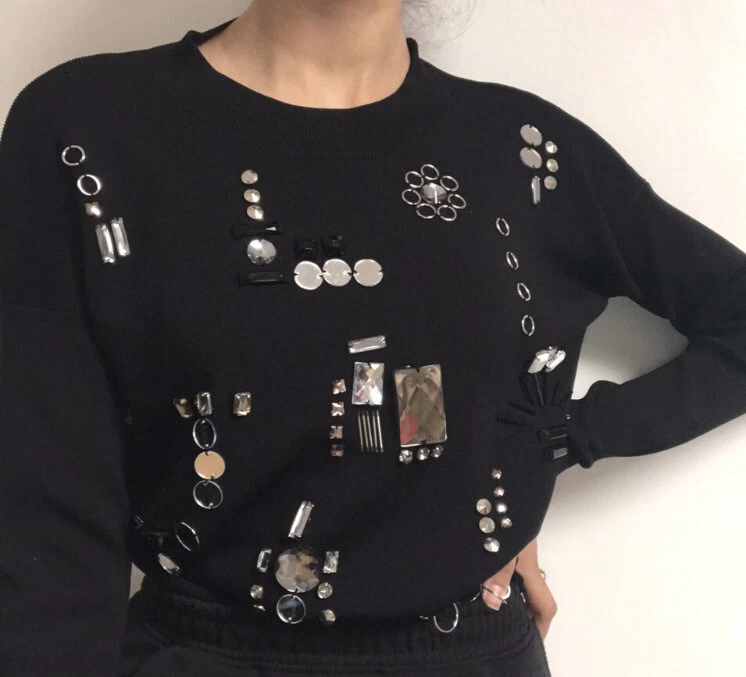 Topshop black jumper sale