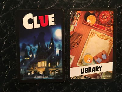 Clue Library Clue 2018 LIBRARY Room Card CLASSIC MYSTERY GAME Hasbro | eBay