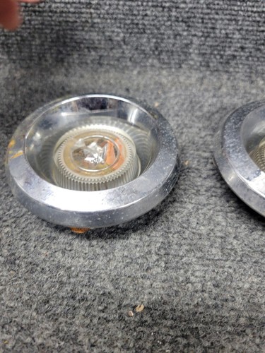 PAIR OF FORD 1967 - 1968 MERCURY C7 COUGAR WIRE WHEEL CENTER CAPS - Picture 9 of 13