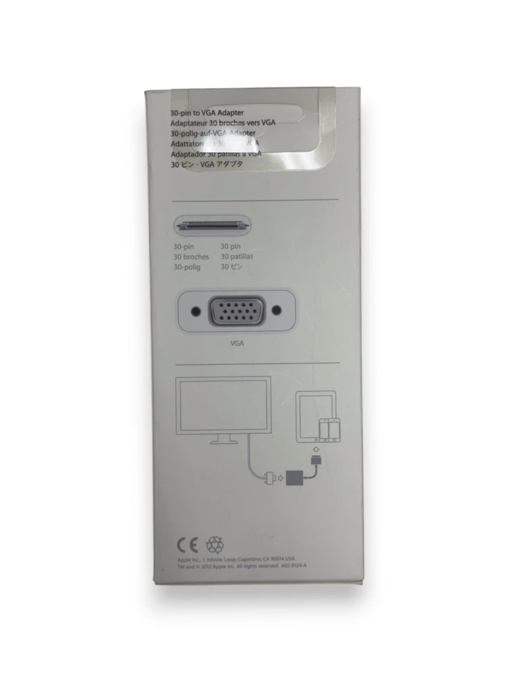 NEW SEALED Apple 30-pin to VGA Adapter A1368 MC552ZM/B - Image 2 of 3