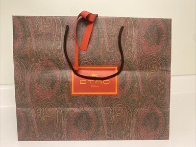 Authentic Etro Milano Large Brown Shopping Bag - 19.5 x16 x8.75 