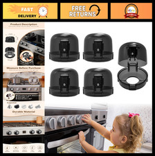 Child Safety Stove Knob Covers - 5 Pack Heat Resistant with Strong Adhesive Du