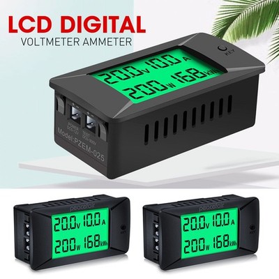 DC 0-300V 300A LCD Digital Voltmeter Ammeter Voltage Amp Power Panel Meter Set4p