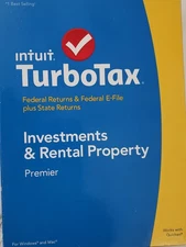 Intuit 424529 Turbotax Premier 2014 Federal Plus State Plus Federal E-File T...