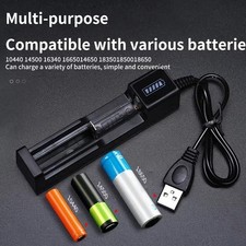 Rechargeable Lithium Battery Charger New USB 3.7V Battery Charger 1,2,4 Slots