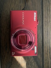 Nikon Coolpix S6100 Compact Digital Camera 7X Zoom, Touchscreen, Red