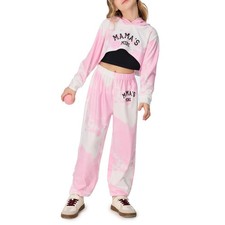 Girls 3 Piece Outfits Graphic Crop Top Camisole and Sweatpants Set Fall Worko...