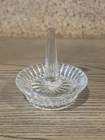 Vintage Style Waterford Clear Crystal Glass Vanity Jewelery Ring Holder 3 1/2"