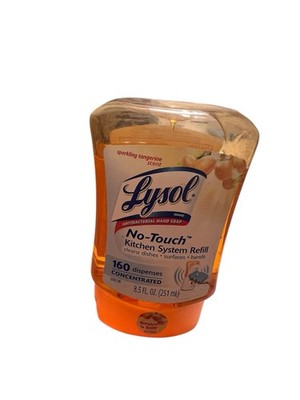 Lysol No Touch Kitchen System Refill Sparkling Tangerine Scent 8.5oz NOS. A1