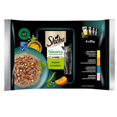 SHEBA Nature s Collection Eine Auswahl Geschmacksrichtungen Katzen Sauce 4x85g
