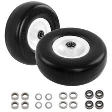 GICOOL 2-Pack 9x3.50-4 Flat Free Tire and Wheel for Zero Turn Lawn Mowers -NEW