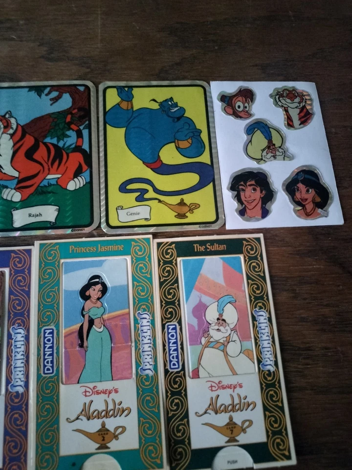 Tarjetas Disney Aladdin Dannon más pegatinas pegatinas vintage Aladdin Disney  Foto 3 de 4