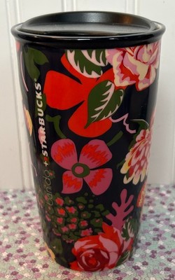 2018 STARBUCKS + BAN.DO LIMITED EDITION FLORAL CERAMIC TRAVEL TUMBLER 12oz MINT!