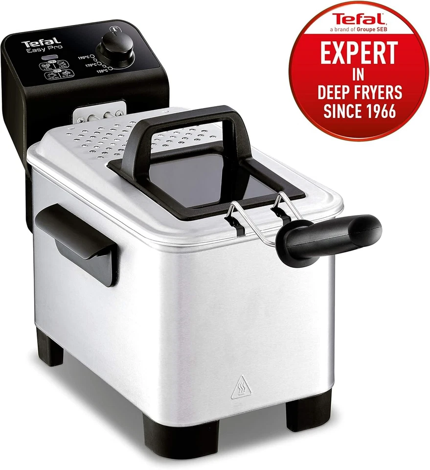 Tefal Deep Fryer Easy Pro, Stainless Steel, 3L capacity, 1.2kg, 4 Portions,... - Image 3 of 4