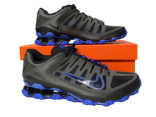 Nike Reax 8 TR Mesh Mens Sz 9 Newsprint Black Racer Blue Training Shoes