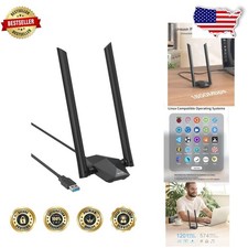 Linux WiFi 6 USB Adapter AX1800 - 1800Mbps, USB 3.0, Ubuntu/Debian Compatible