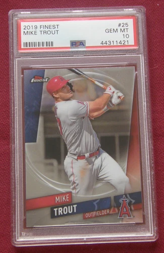 2019 Finest #25 - Mike Trout - PSA 10 - Los Angeles Angels