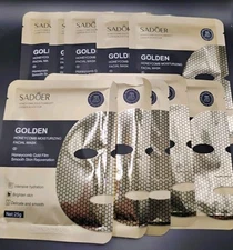 10pc SADOER 24K Gold Moisturizing Facial Mask skincare Free Shipping 
