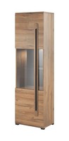 Standvitrine Toro Vitrinenschrank 60X39X204Cm Mdf Eiche Grandson 1-TüRig