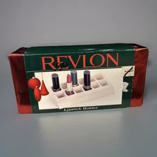VTG Revlon Lipstick Holder White 12 Tubes 1995 Gift Vanity Prop Advertising Gift