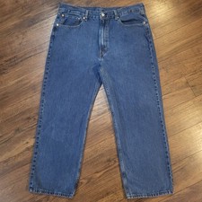 Levis 565 Loose Fit Jeans 38x30 (Fits 38x27) Stright Medium Wash Cotton Baggy