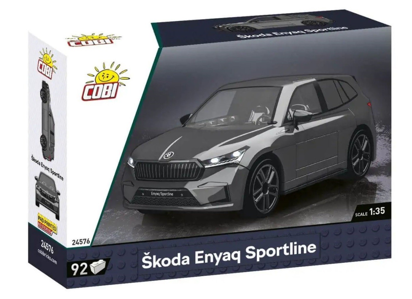 COBI, SKODA Enyaq Sportline Nera - 92 Pezzi, 1/35,  COB24576