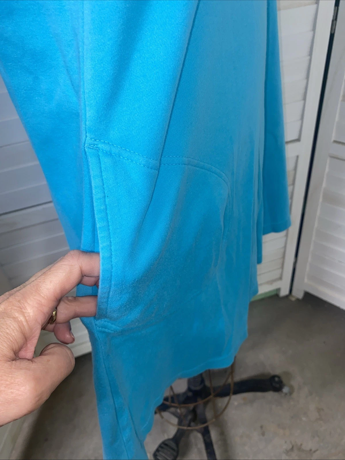 VETEMENTS Abito Bechamel copricostume da spiaggia donna blu teal maglia 100% cotone serigrafia M