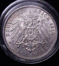 3 Mark 1914 SILBER in ausgezeichnetem Zustand
