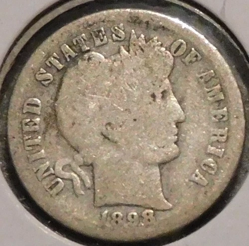Photo of a 1898-O Barber Dime from an eBay listing that sold on Jul 18, 2026