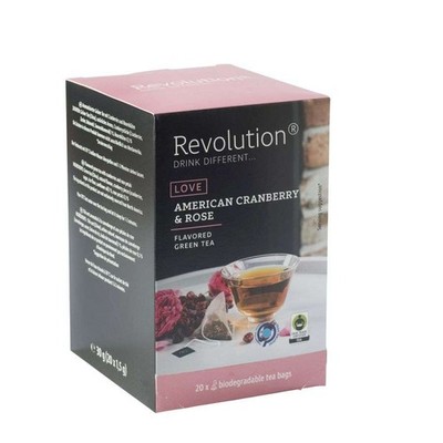 (360,00 EUR / kg) Revolution Tee 20ct - American Cranberry & Rose - Fairtrade