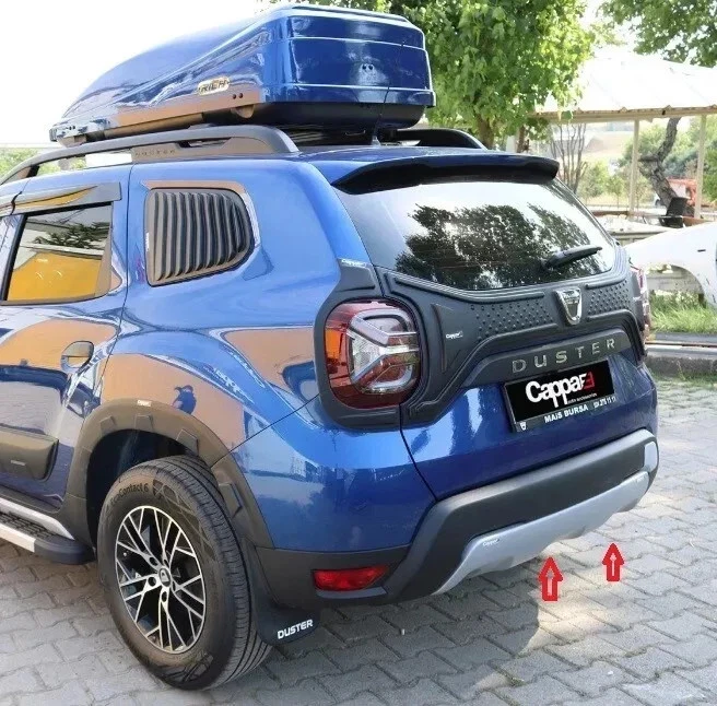 Fits Dacia Duster 2018-2023 Rear Bumper Diffuser Rear ABS Plastic 1pcs grey Foto 3 de 4