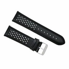 20MM FOR TAG HEUER CARRERA PERFORATED LEATHER STRAP WATCHBAND QUICK RELEASE BLAC