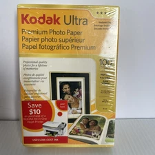 Kodak Ultra-Premium 4x6" Photo Paper 100 Sheets – High Gloss Inkjet Brand New