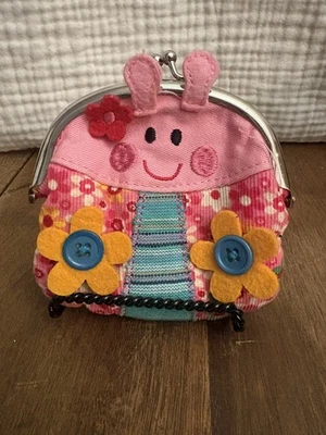 Vintage Stephen Joseph Caterpillar Coin Purse Kiss Lock Corduroy Kids Wallet - Image 1 of 4