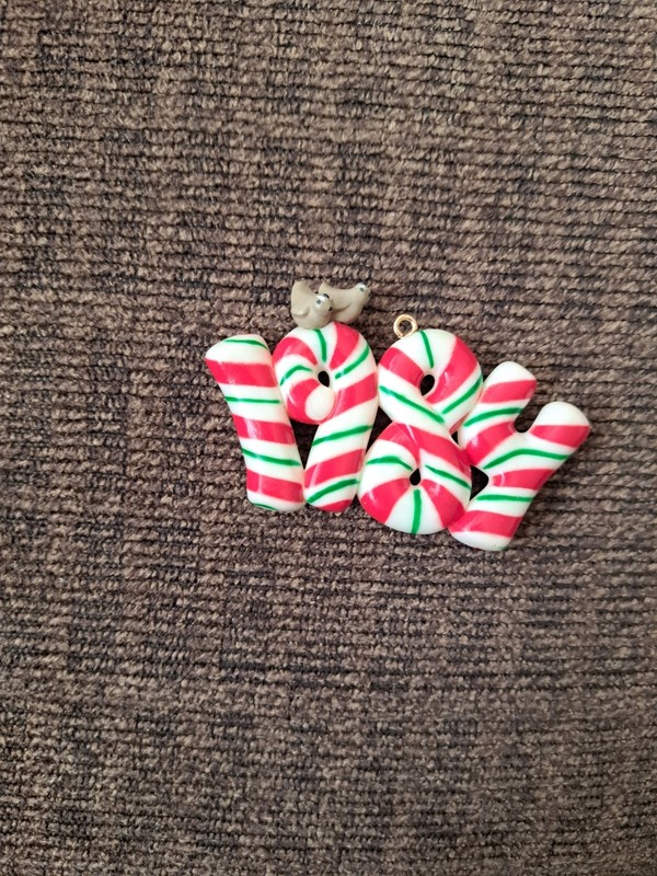 Hallmark Christmas Decoration 1984 In Candy Cane Lettering