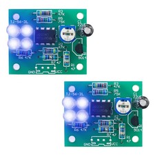 LED Lötset, LM358 Atem Licht Bausatz 2Stück, Blinkende Lichter Spaß Lötübung,...